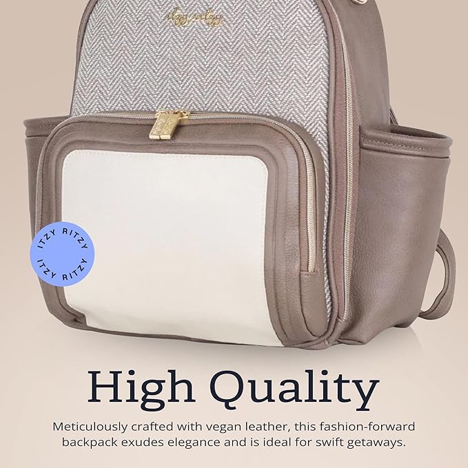 Itzy Ritzy Unisex Baby Mini Diaper Bag, Vanilla Latte-Plus