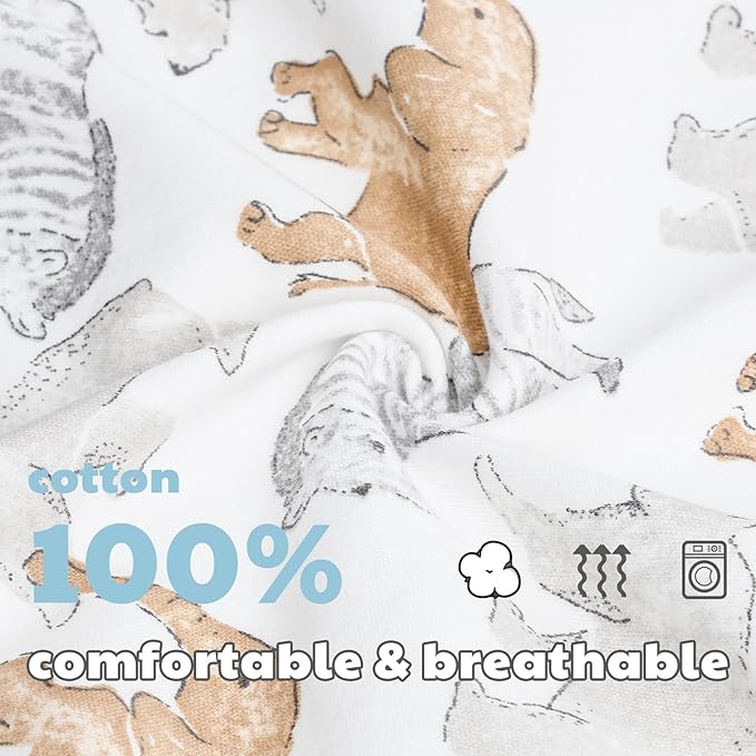 3-Pack 100% Cotton Baby Boy Rompers,0-24Months Short Sleeve Toddler Romper,Breathable Spring/Summer Clothes