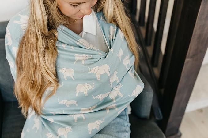 Copper Pearl Multi-Use Cover: Car Seat Covers, Nursing Cover, and Stroller Cover for Sun - Stretchy Fabric, All-Season Use, Stylish Designs, Easy Access for Moms - Peanut