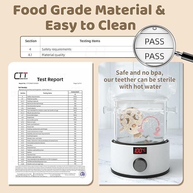 Baby High Chair Suction Toys Teething Chew - Baby Table Toys, Teething Toys Silicone Teethers, Food Grade Silicon for 6 12 18 Months (Rosepink Beige)