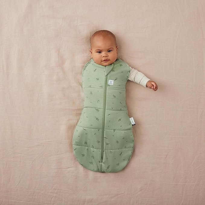 ergoPouch Cocoon Swaddle Sack 2.5 TOG - Baby Sleep Sack, Gentle Snug Fit Helps Calm Startle Reflex, Ideal for Arms In/Out Sleeping, Soft Breathable Fabric for Better Sleep (3-6 Months, Willow)