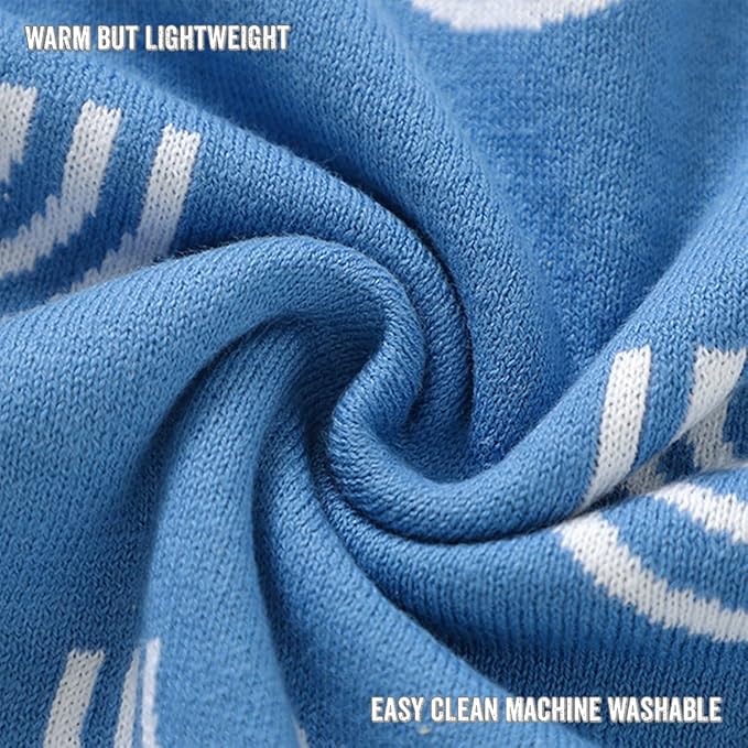 Baby Receiving Blanket Boys 100% Cotton Buttery Soft Cozy Receiving Swaddle Crib Stroller Blanket for Shower Gift Registry for Newborns, Infants, Toddlers (Rainbow - Blue)