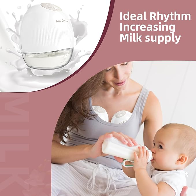 Breast Pump, Wearable Breastfeeding Pump, Electric Breast Pumping, Hands Free Breast Pump with 4 Modes & 9 Levels - Rechargeable Milk Pump, Smart Display for Moms, 24mm 2 Pack