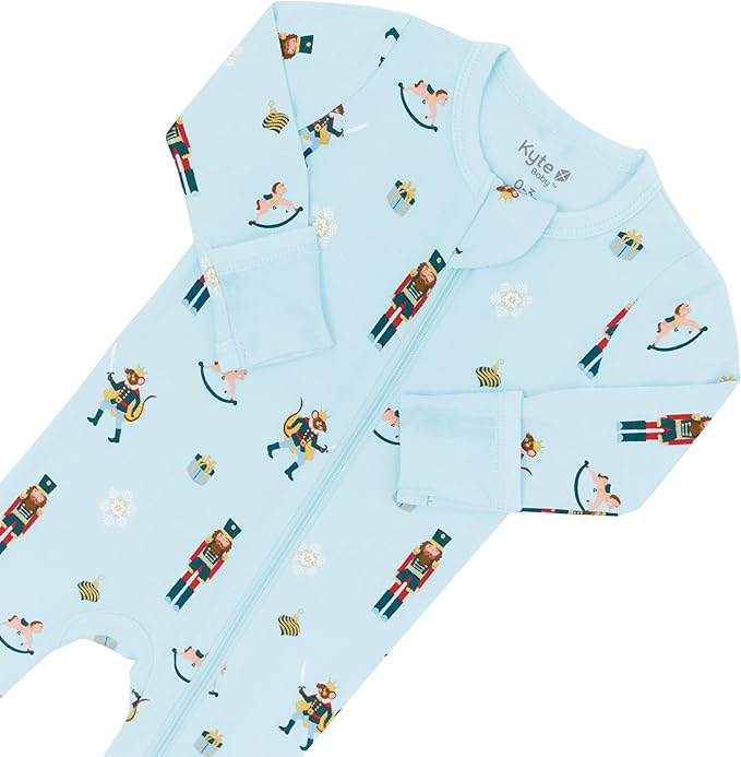 KYTE BABY Unisex Zipper Closure Footies, Rayon Made From Bamboo, 0-24 Months