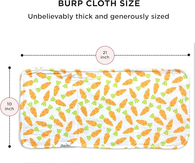 Premium 5-Pack Large Organic Cotton Burp Cloths โ 3 Layers, Ultra Soft & Absorbent Burping Towel, Shoulder Towel & Hand Towel