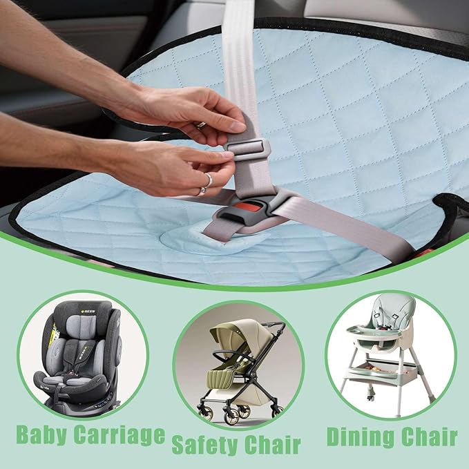 MOOB Waterproof Car Seat Protector - Potty Training Liner for Baby & Toddler, Machine Washable Piddle Pad with Anti-Slip Backing, Universal Fit for Infant Car Seat & Stroller (Yellow)