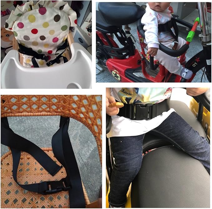 ZARPMA Baby 2 Point High Chair Security Straps,Replacement Harness Straps Belt for Child Kid Infant Safety Strap for Pushchair HighChair Child Chair,Stroller(1M Length)