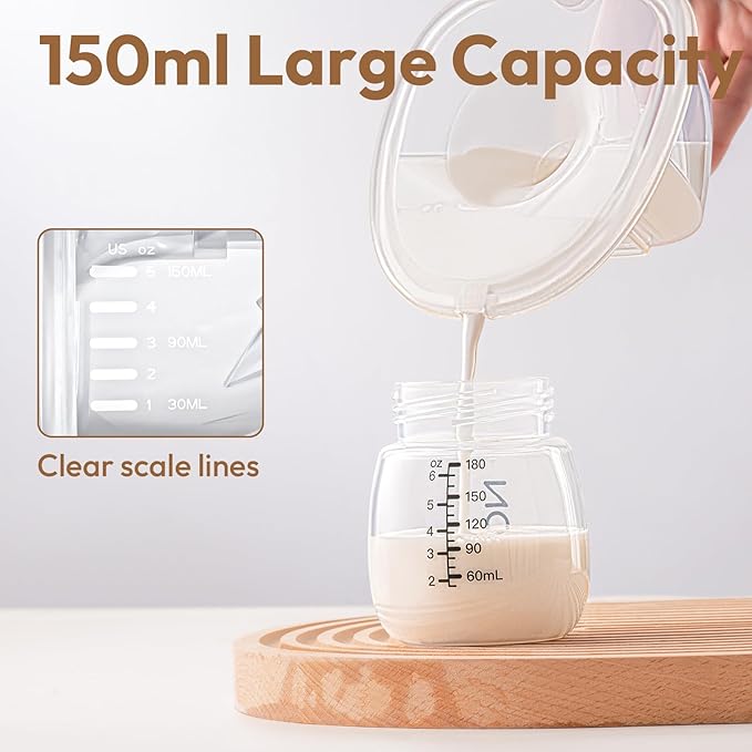 NCVI Replacement Milk Collector Cup Compatible with NCVI Wearable Breast Pump 8111/8131, Breast Pump Accessories, 24mm Flange, 1 PC