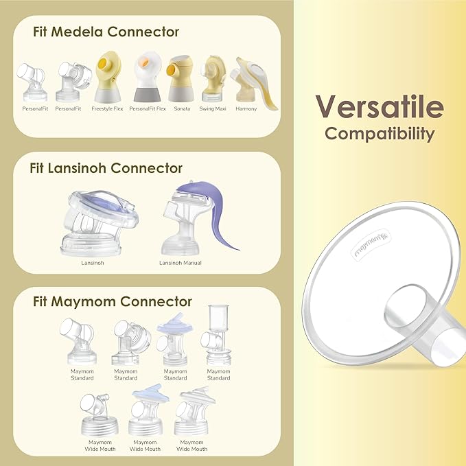 Maymom MyFit Crater Series 15mm Two-Piece Design Small Breastshield Compatible with Medela Breast Pump Parts; Replace Shields; Fit Flex Connector; 2pc