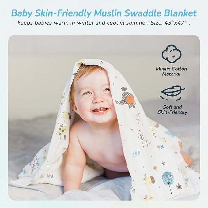 10PCS Baby Gift Sets, Baby Gift Basket for Boys Girls, Gender Neutral Gifts, Baby Bath Sets for New Baby, Rattle Swaddle Blanket Baby Gifts for Boys Girls