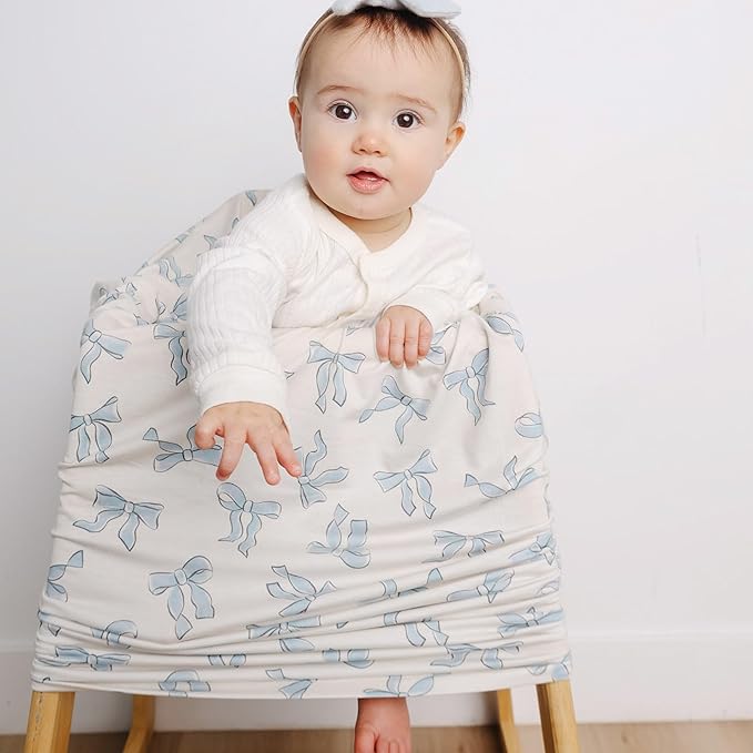 Baby Car Seat Cover Canopy and Nursing Cover Multi-Use Stretchy 5 in 1 Gift "Daphne" by Copper Pearl