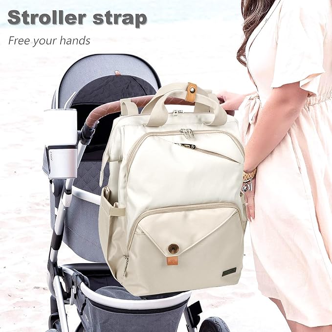 Hap Tim Baby Diaper Bag for Boys Girls, Large Backpack Diaper Bags with Double Compartments, Baby Registry Search Shower Gifts Stuff Newborn Must Haves(7340-KK)