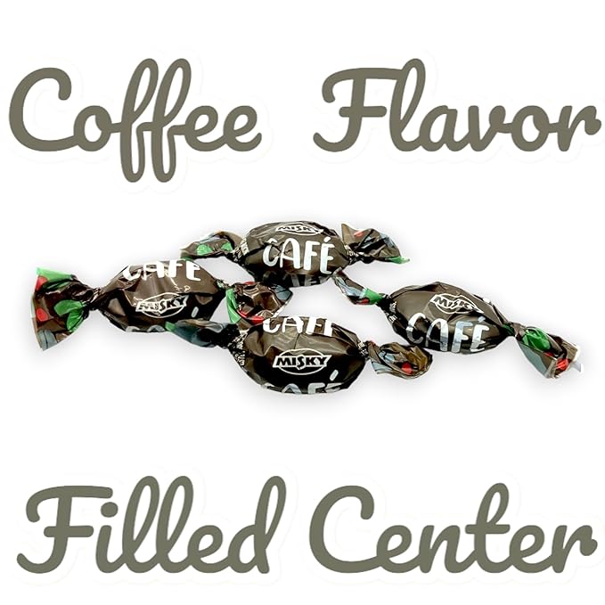 Coffee Flavor Filled Hard Candy-1.5 lbs Flavorful Coffee Filled Bon Bons for a Quick Burst of energy-Individually wrapped for Freshness-Approx 100 Pieces(24 oz)