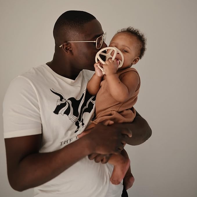 mushie Silicone Baby Teether Ball Toy (Shifting Sand)