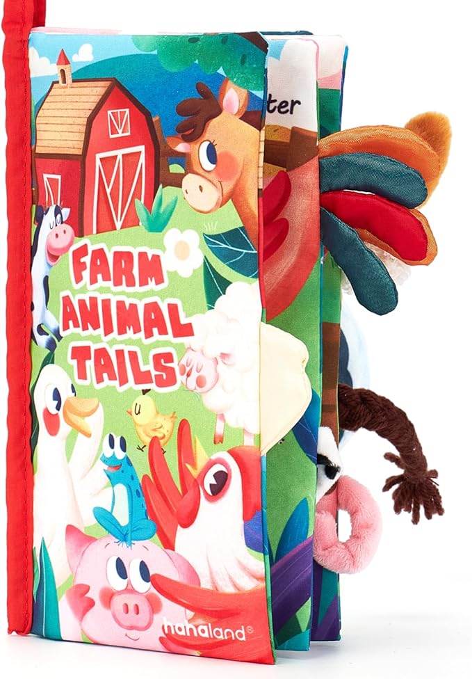 hahaland Baby Books 0-6 Months,Infant Tummy Time Toy Sensory Toys 6 to 12 Months Touch Feel Book Gifts for Boy Girl 0-3 Month Learning Toy Baby Christmas Birthday Gifts Stocking Stuffers (Single)