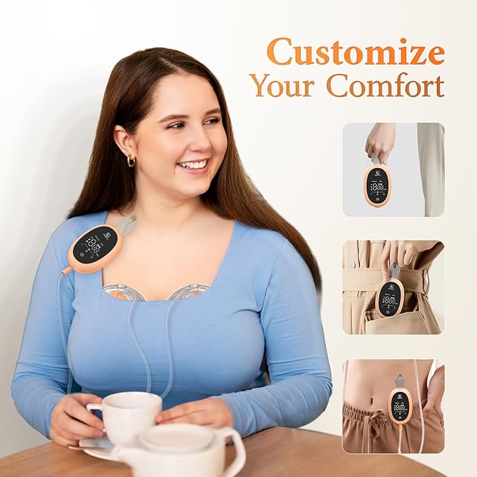 Wearable Hands Free Breast Pump D6, Portable Breastfeeding Pumps with 3 Modes & 9 Levels, Strong Suction Discreet Low Noise Electric Breast Milk Pump, 15-25mm Double-Sealed Flange