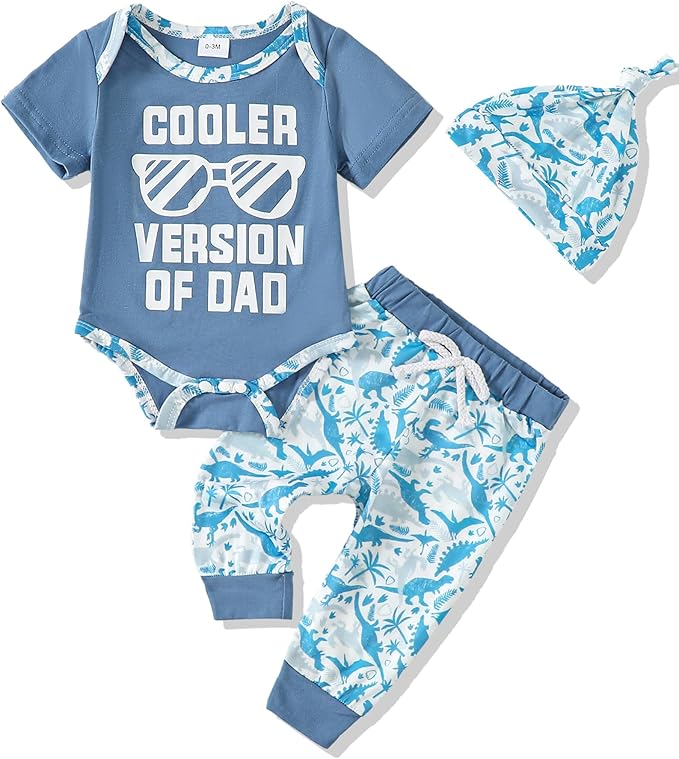 NZRVAWS Newborn Baby Boy Clothes Outfits Letter Prined Romper Pants Set Infant Baby Boy Clothing 0 3 6 9 12 18 Months