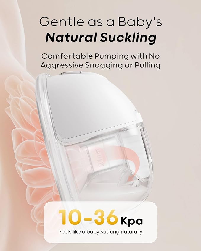 Nuliie Hands-Free Breast Pump, Wearable Breastfeeding Pump 4 Modes 9 Levels with 18/21/24MM Flange, Electric Breast Pump Portable, Replaced Pumping Accessories Included (2 Packs, White)