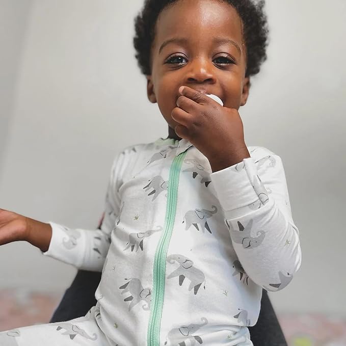 Bamboo Little Soft Baby Footie Pajamas, Baby Clothes, Newborn Sleepers, 95% Viscose and 5% Spandex, 0-24 Months