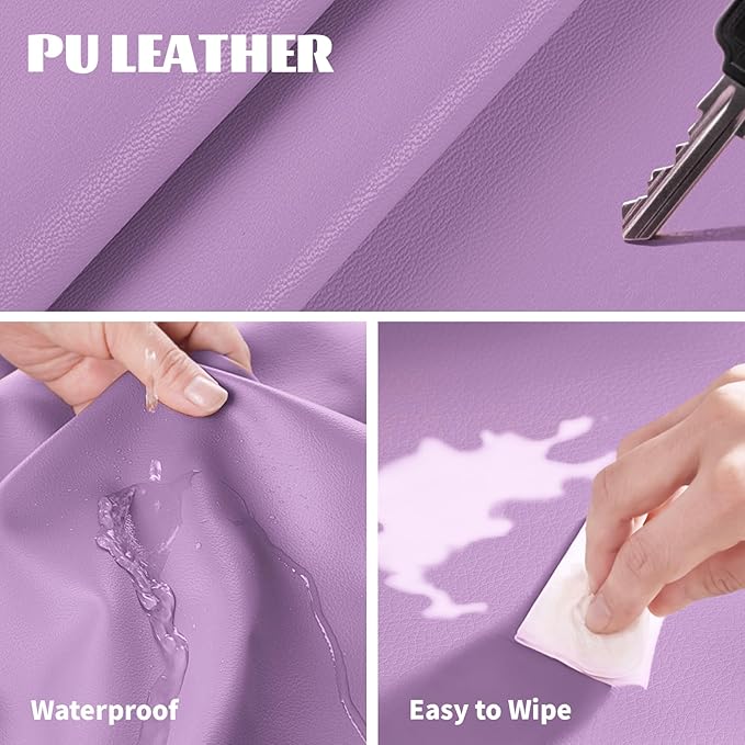 Foam Building Blocks for Toddlers:12-Pieces Wipeable Leather Stacking Cubes Kids - Large Soft Toys Play Set for Learning Construction Baby Preschool Daycare Therapy Birthday Gift (Purple Pink)