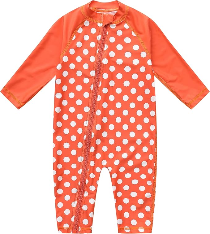 Baby Swimsuit UPF 50+ Sun Protection One Piece Zipper Beach Swimwear for Little Boys Girls Toddler