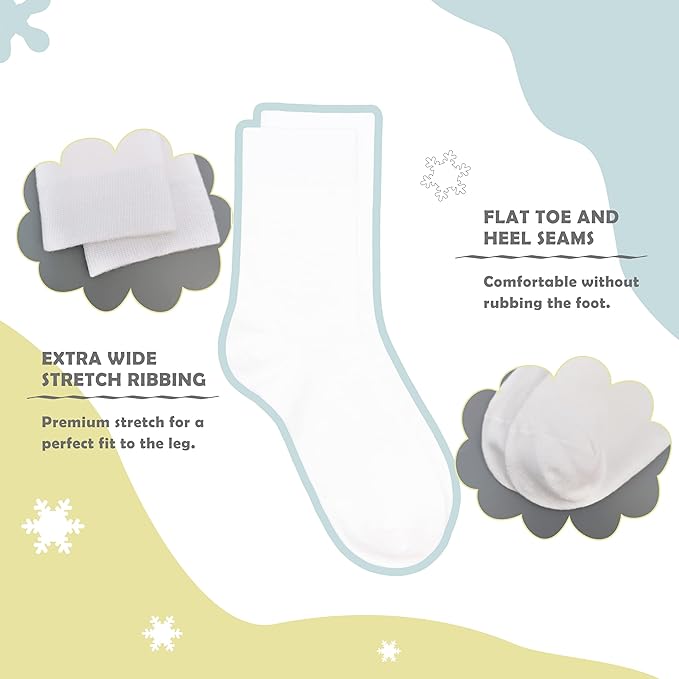 Kids Thin Rayon Bamboo School Crew Socks Uniform Dress Boys/Girls Soft Youth Socks 6 Pairs