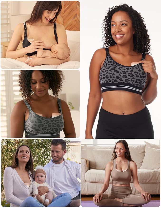 Momcozy Hands-Free Breast Pump S12 Pro, Wearable & Portable Pump with Soft DoubleFit Flange, 3 Modes | 9 Levels Double Electric Pump, Smart Display, 24mm, 2 Pack, Cozy Orange