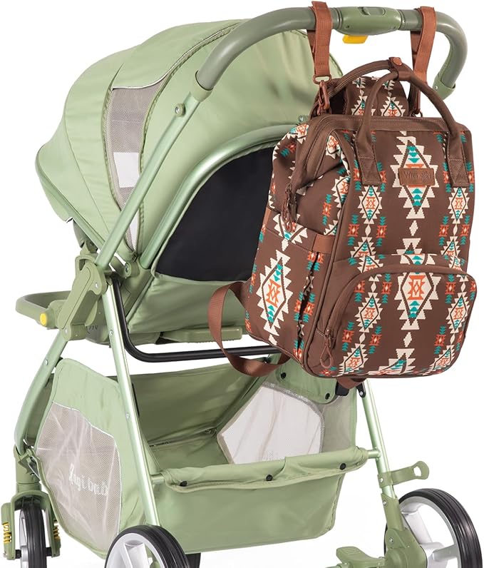 Montana West Wrangler Callie Diaper Bag Backpack with Stroller Straps Multifunction Baby Travel Bag WG2204-9110CF
