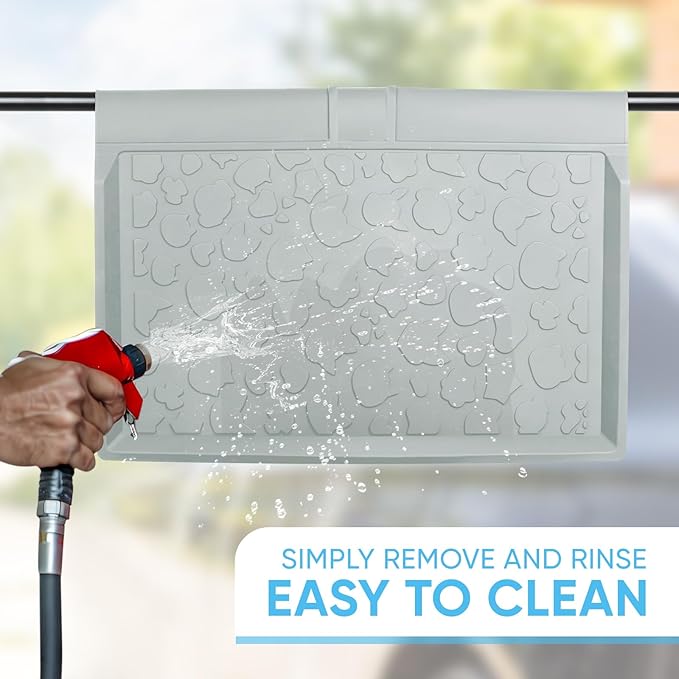 All Weather Mat for Wrangler Deluxe 4 Seater Stroller Wagon,Myvikcar Insert Floor Protect Pad 31.5x22'' (Gray)