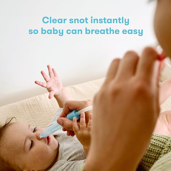 Frida Baby Saline Kit, Cold & Flu 12 pc Set Includes NoseFrida Nasal Aspirator for Baby, Nose Sucker, Saline Nasal Spray with 10 Extra Hygiene Filters, Nasal Spray Decongestant, 0.68 fl oz
