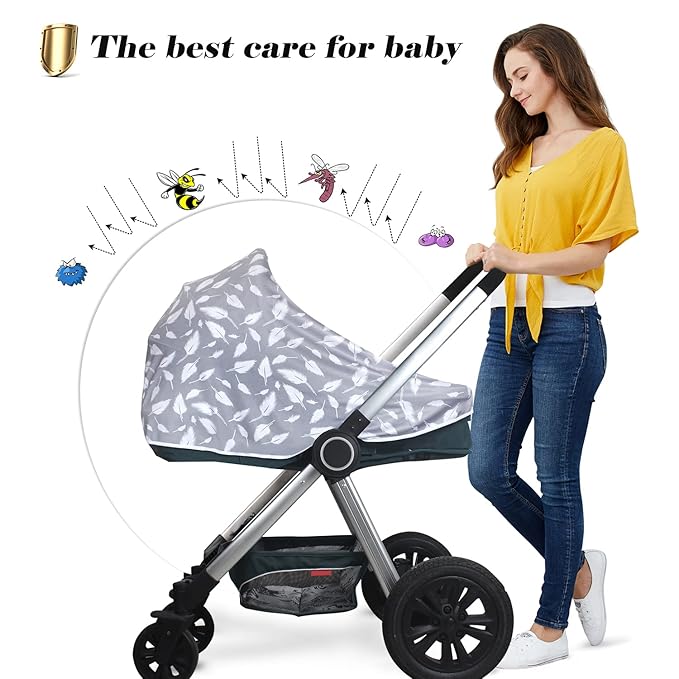 Baby Nursing Cover & Nursing Poncho - Multi Use Cover for Baby Car Seat Canopy, Shopping Cart Cover, Stroller Cover, 360° Full Privacy Breastfeeding Coverage, Baby Shower Gifts for Boy&Girl