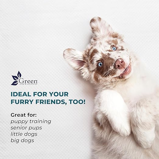 GREEN LIFESTYLE Underpads - Chucks Pads Disposable Adults, for use as Incontinence Bed Pads, Pet Pads, Pee Pads for Dogs, Cats, Bunny, Seniors Bed Pad (Pack of 50 - 30x36)