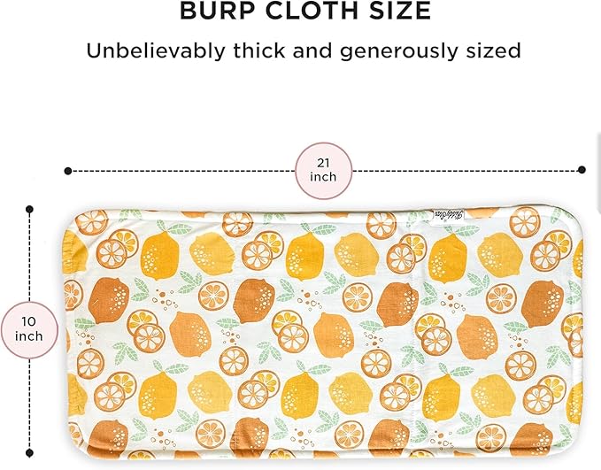 Premium 5-Pack Large Organic Cotton Burp Cloths โ 3 Layers, Ultra Soft & Absorbent Burping Towel, Shoulder Towel & Hand Towel