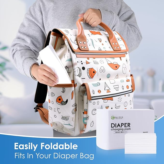 Disposable Changing Pads for Baby, 50 Pack Disposable Changing Pad Liners, Waterproof Disposable Underpads, Ultra Absorbent Super Soft Breathable Diaper Changing Mat 13 x 18 in