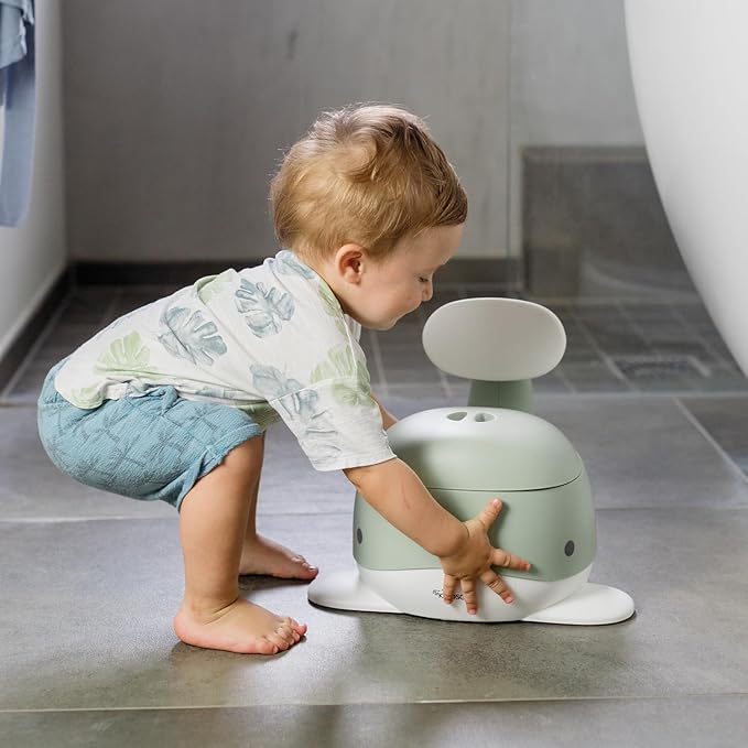 Kindsgut Potty Training Toilet in Whale Design, Designed in Germany, Potty Training in a Beautiful Design, Pistachio