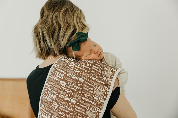 Copper Pearl Premium Baby Burp Cloths - 3-Pack Large Cotton Burp Cloths, Extra Soft Spit Up Rags with 3 Absorbent Layers, Perfect for Baby Boy and Baby Girl Gifts (21" x 10" Size, Blitz Set)