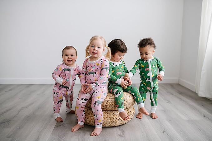 Little Sleepies Pajamas for Baby Boys & Girls, Viscose from Bamboo Baby Pajamas, Preemie & Newborn Sleepers, 2-Way Zipper PJs