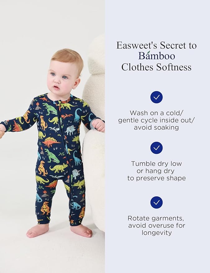 Footless Pajamas Baby Boy Girls, Viscose from Bamboo Baby Pajamas, Two Way Zipper Sleepers, Newborn Pjs