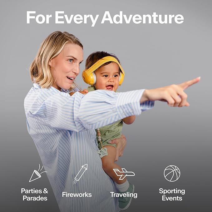 Alpine Muffy Baby Ear Protection for Babies and Toddlers up to 36 Months - CE & ANSI Certified - Noise Reduction Earmuffs - Comfortable Baby Headphones Against Hearing Damage & Improves Sleep - Black