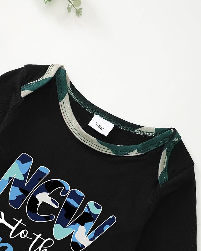 NZRVAWS Newborn Baby Boy Clothes Outfits Letter Prined Romper Pants Set Infant Baby Boy Clothing 0 3 6 9 12 18 Months