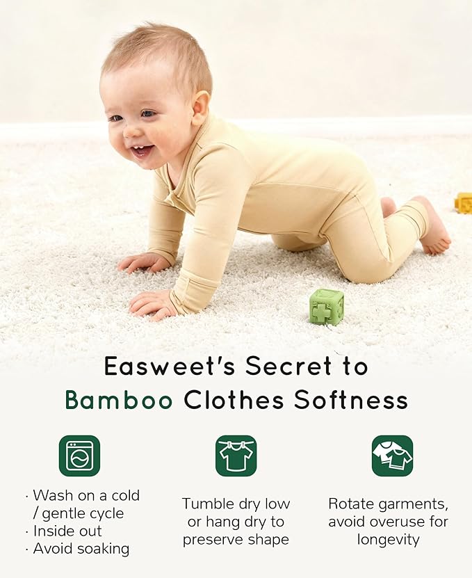 Footless Pajamas Baby Boy Girls, Viscose from Bamboo Baby Pajamas, Two Way Zipper Sleepers, Newborn Pjs