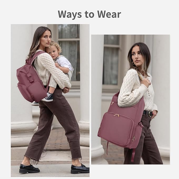 CEI-CEI Neoprene Diaper Bag Backpack Large Newborn Baby Maternity Bags Waterproof Travel Backpack for Mom Dad with Insulated Pockets,Changing Pad