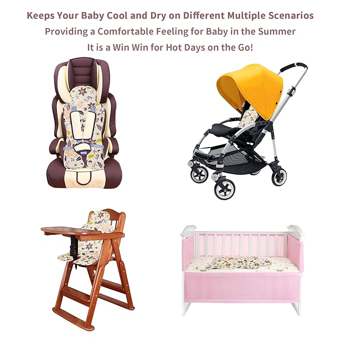 Gel Car Seat Cooler Pad for Children,Summer Breathable Ice Stroller Cooler Mat,Multifunctional Baby Cooling Pad Suitable for Stroller, Baby Dining Chair, Child Safety Seat