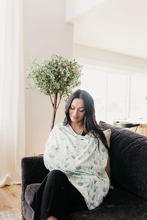 Baby Car Seat Cover Canopy and Nursing Cover Multi-Use Stretchy 5 in 1 Gift Desert by Copper Pearl