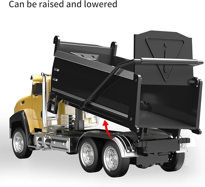 TEMI 3 Pack of Diecast Engineering Construction Vehicles, Dump Truck, Digger, Mixer Truck, 1/50 Scale Metal Collectible Model Cars, Pull Back Car Toys with Opening Doors for Boys and Girls