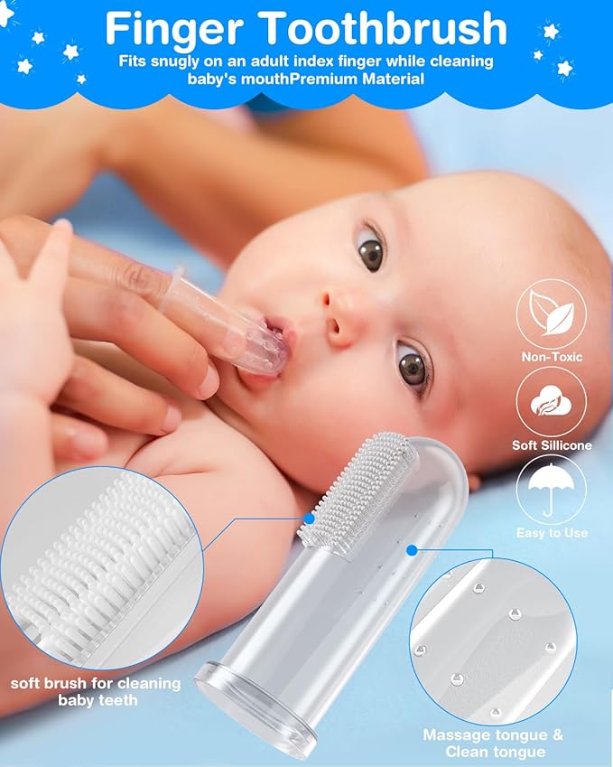 OTTOLIVES Baby Healthcare and Grooming Kit, 24 in 1 Baby Electric Nail Trimmer Set Newborn Nursery Health Care Set for Newborn Infant Toddlers Baby Boys Girls Kids Haircut Tools (0-3 Years+) (Blue)