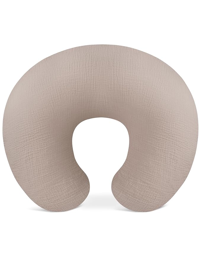 Nursing Pillow Covers, Muslin Nursing Cover for Breastfeeding Pillows, Comfortable for Baby Girls and Boys (Shadow)