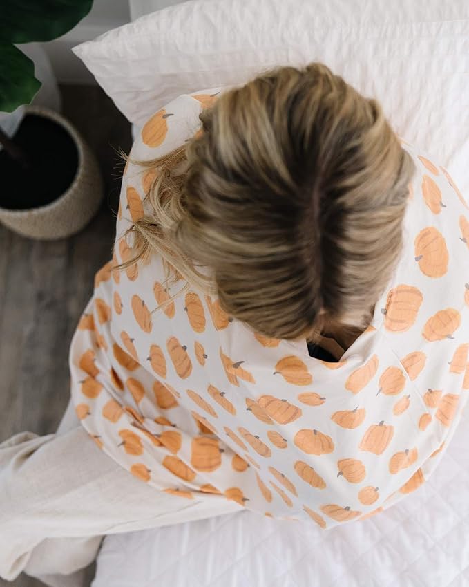 Baby Car Seat Cover Canopy and Nursing Cover Multi-Use Stretchy 5 in 1 Gift "Patch" by Copper Pearl