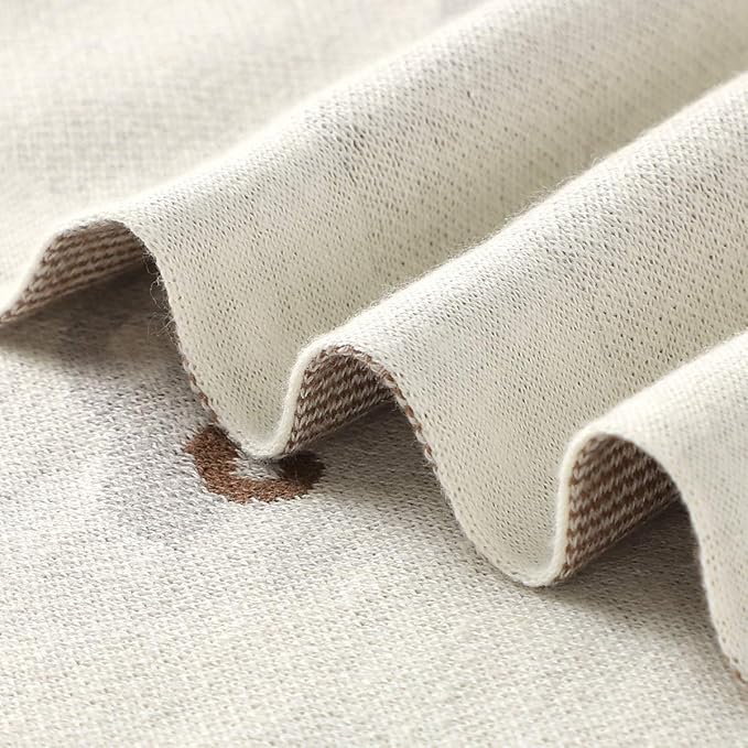Knit Baby Blanket for Girls and Boys 100% Cotton Buttery Soft Cozy Receiving Swaddle Stroller Blanket for Shower Gift Registry for Newborns, Infants, Toddlers (Cars - Cream)