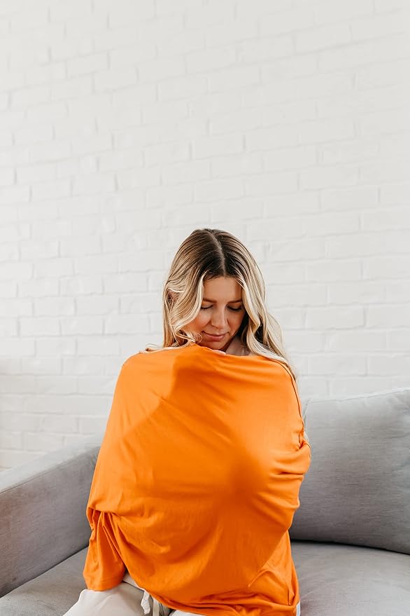 Baby Car Seat Cover Canopy and Nursing Cover Multi-Use Stretchy 5 in 1 Gift "Blaze" by Copper Pearl